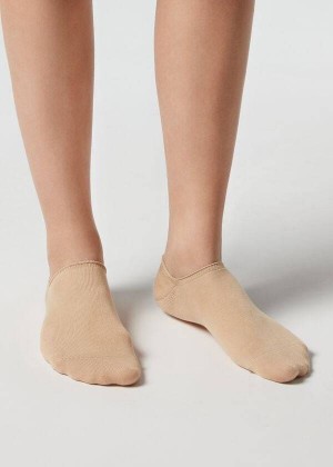 Calzedonia Baumwoll No-Show Sport Socken Herren Braun Beige | DE1303YU
