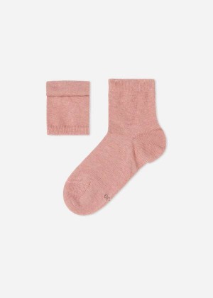 Calzedonia Baumwoll with Fresh Feet Atmungsaktiv Material Kurzes Socken Kinder Rosa | DE1013WY