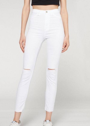 Calzedonia High-Taille Schlank Jeans Damen Weiß | DE1589YU