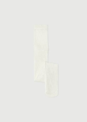 Calzedonia Super Opaque with Cashmere Sport Strumpfhose Kinder Weiß | DE1182GL