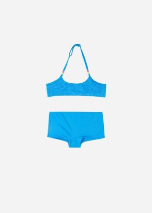 Calzedonia Two-Piece Tank-Stylen San Diego Badeanzüge Kinder Blau | DE1113BC