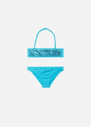 Calzedonia Two-Piece Triangle Cannes Badeanzüge Kinder Türkis | DE1112VD